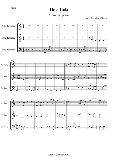 Canon perpetuel sur Hela Hela Ho (arr. Charbel ABI NADER)