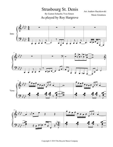 Strasbourg St. Denis (arr. Music Greatness)