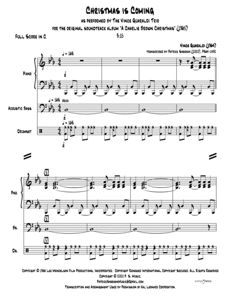Christmas Is Coming (arr. Patrick Sheehan)