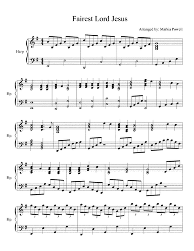 Fairest Lord Jesus (harp) (arr. Markia Powell)