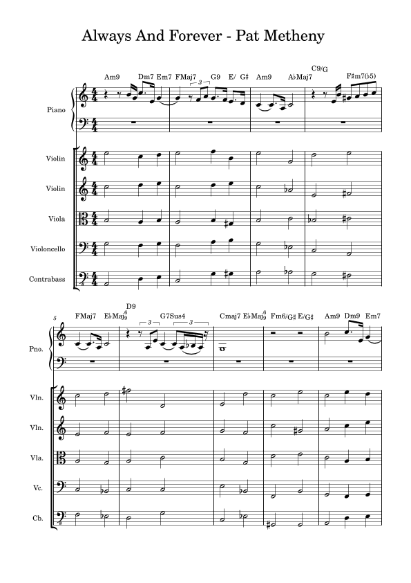 Always And Forever (arr. Jeremy Lubbock)
