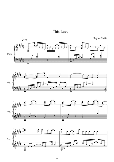 This Love (arr. Taylor Swift)