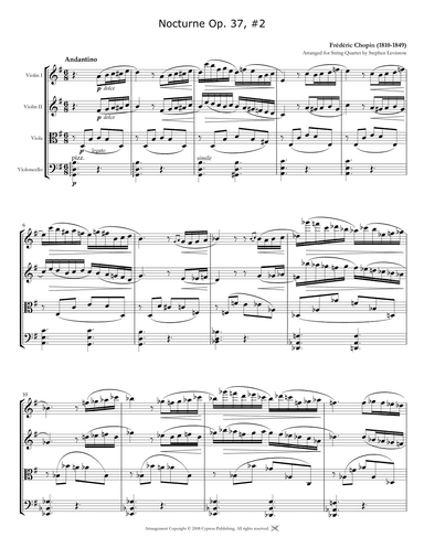 Nocturne Opus 37 No. 2 (arr. Stephen Levintow)