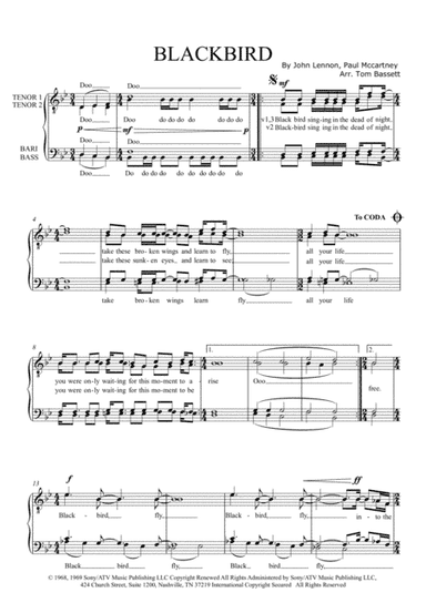 Blackbird (arr. Tom Bassett)