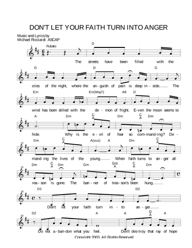 DON'T LET YOUR FAITH TURN INTO ANGER