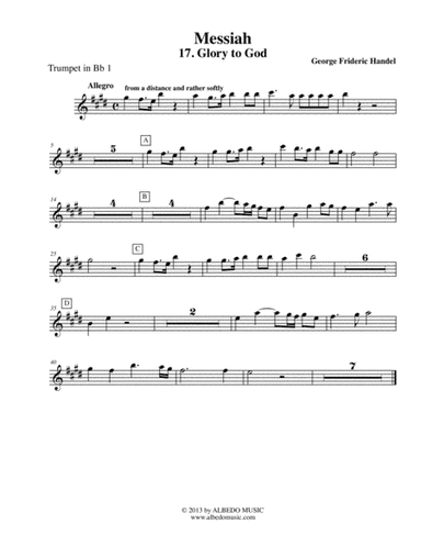 Handel Messiah - Trumpet in Bb 1 (Transposed Part), HWV 56 (arr. Doug Clyde)
