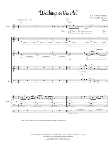 Walking In The Air (arr. Ernst Th. Monsen)