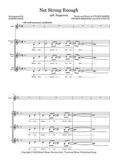 Not Strong Enough (arr. Joseph Knox)