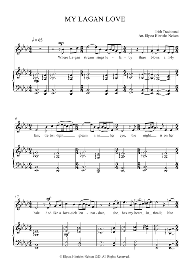 MY LAGAN LOVE Arr. Elyssa Hinrichs-Nelson (arr. Elyssa Hinrichs-Nelson)
