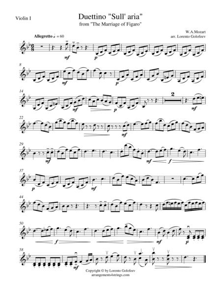 Duettino "Sull' aria" (arr. Lorento Golofeev)