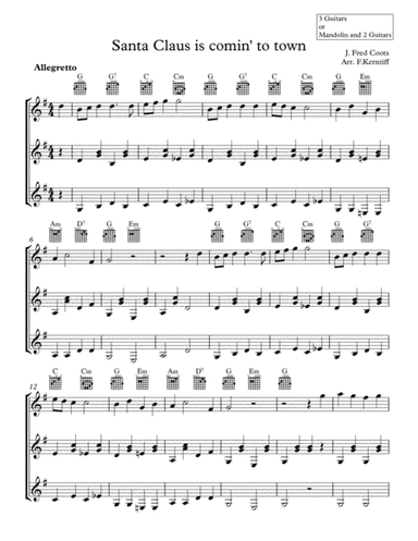 Santa Claus Is Comin' To Town (arr. MusicbyFrank)
