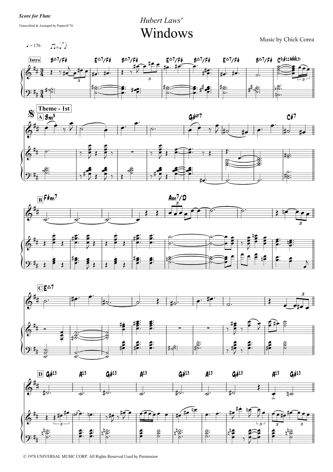 Windows (arr. Popnroll 1976)