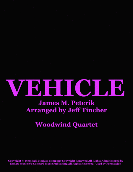 Vehicle (arr. Jeff Tincher)