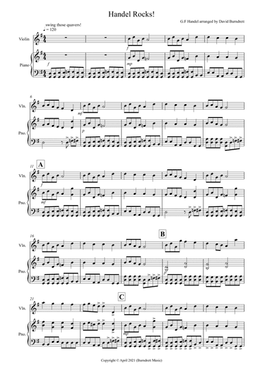 Handel Rocks! for Violin and Piano (arr. David Burndrett)