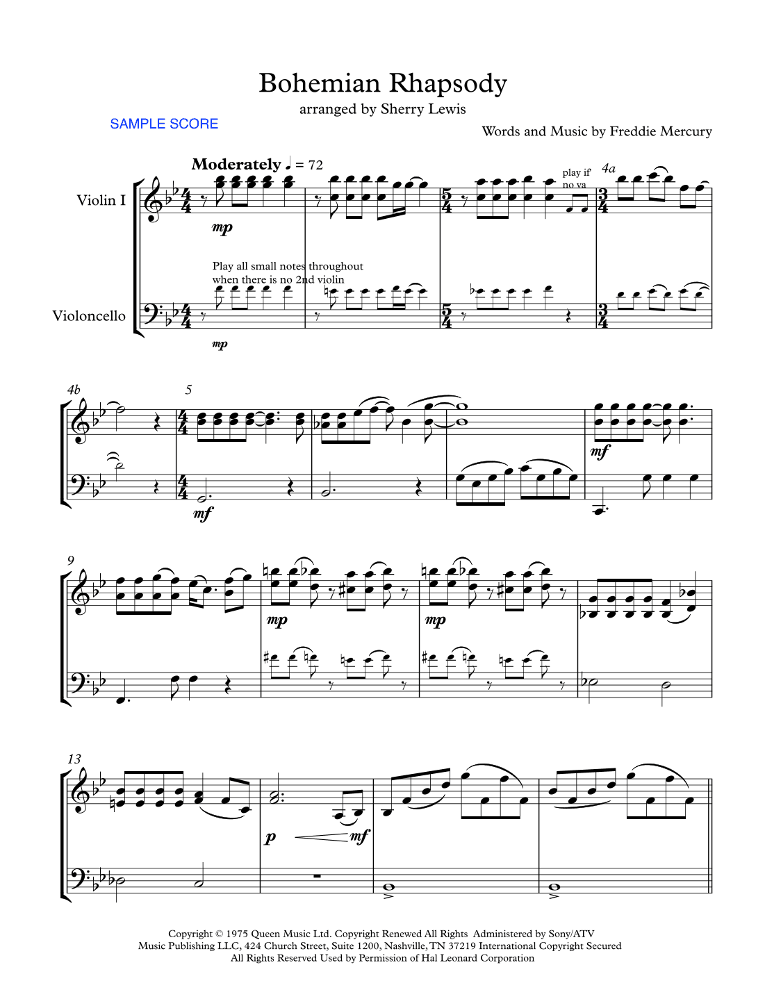 Bohemian Rhapsody (arr. Sherry Lewis)