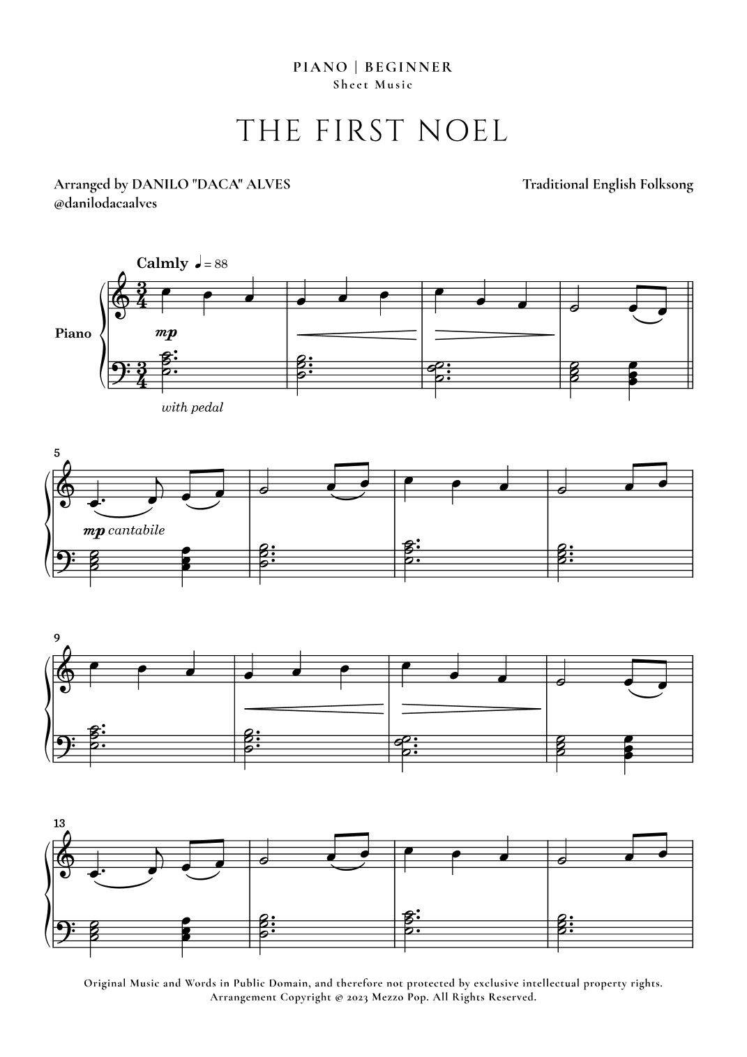 The First Noel (arr. Danilo "Daca" Alves)
