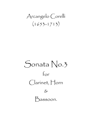 Sonata No.3 (arr. Spence Bundy)