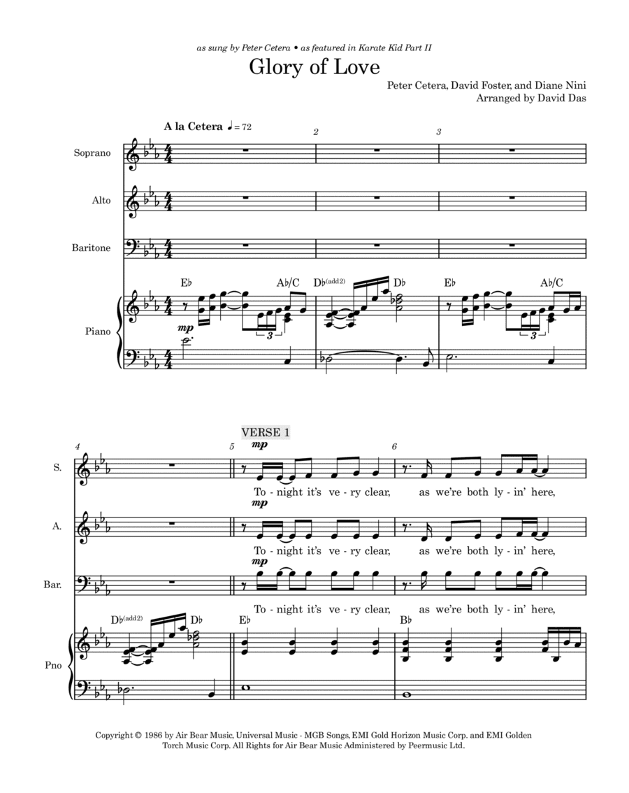 Glory Of Love (arr. David Das)