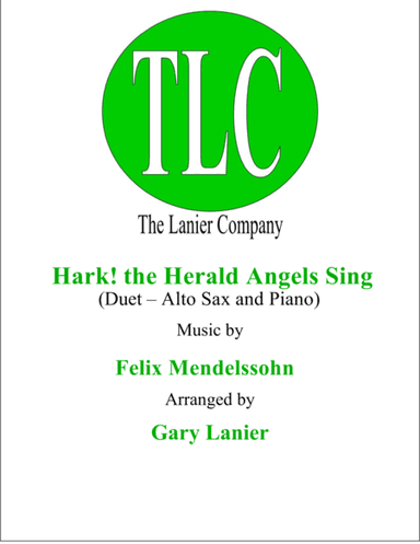 HARK! THE HERALD ANGELS SING (Duet – Alto Sax and Piano/Score and Parts) (arr. Gary Lanier)