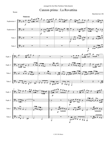 Canzon prima "La Rovattina" (arr. Tim Olt)