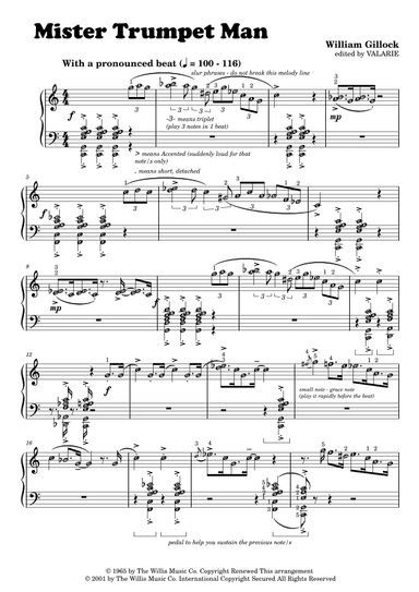 Mister Trumpet Man (arr. Edited by Valarie)