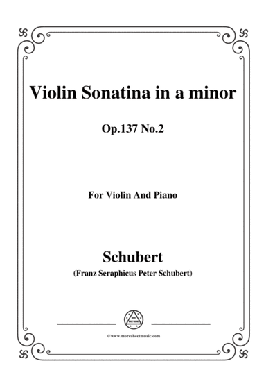 Schubert-Violin Sonatina in a minor,Op.137 No.2 (arr. MSM)