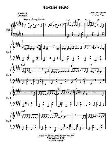 Somethin' Stupid (arr. Dan Drizlikh)