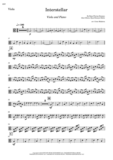 Interstellar (arr. César Madeira)