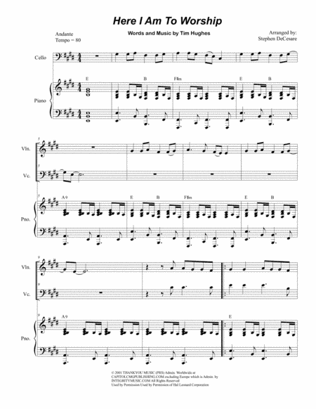 Here I Am To Worship (arr. Stephen DeCesare)