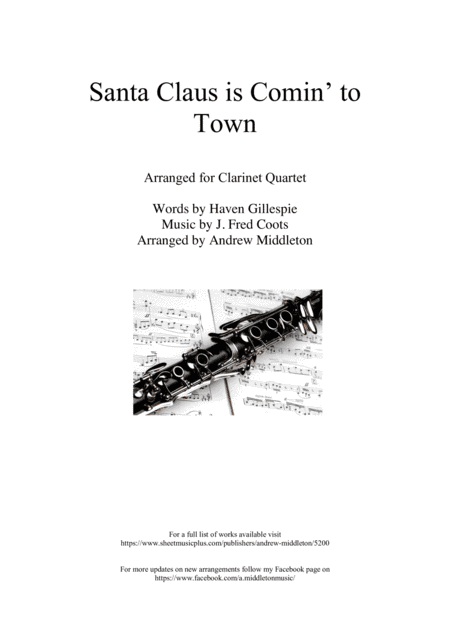 Santa Claus Is Comin' To Town (arr. Andrew Middleton)