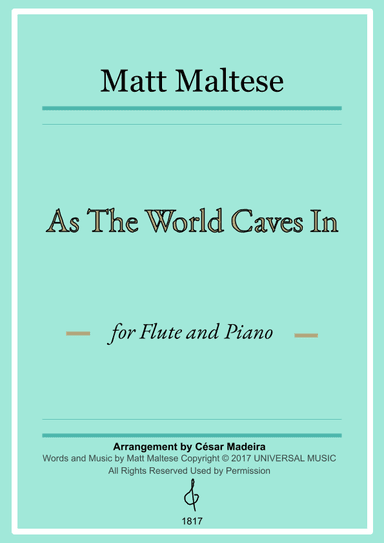 As The World Caves In (arr. César Madeira)