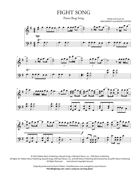 Fight Song (arr. Jared Johnson)