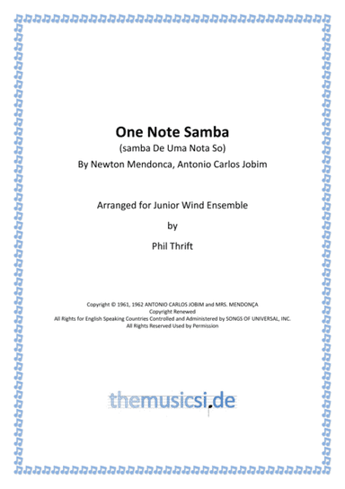 One Note Samba (samba De Uma Nota So) (arr. Phil Thrift)