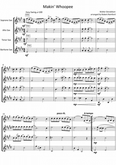 Makin' Whoopee! (arr. Robert Rainford)