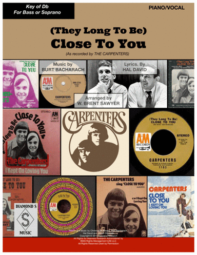 Close To You (arr. W. Brent Sawyer)