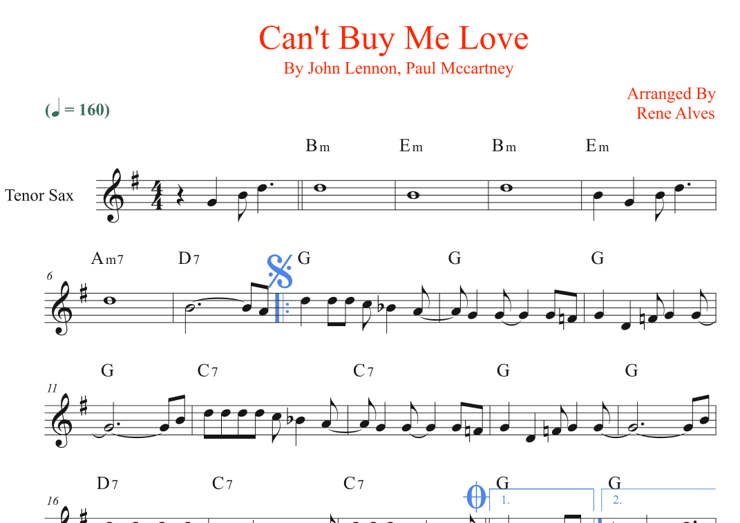 Can't Buy Me Love (arr. Rene Alves)