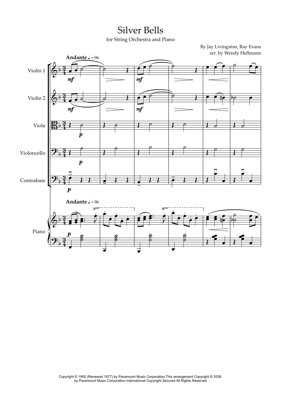 Silver Bells (arr. Wendy Hellmann)