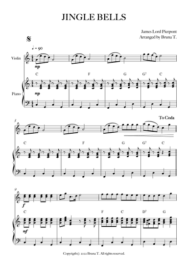 Jingle Bells (arr. Bruna T.)