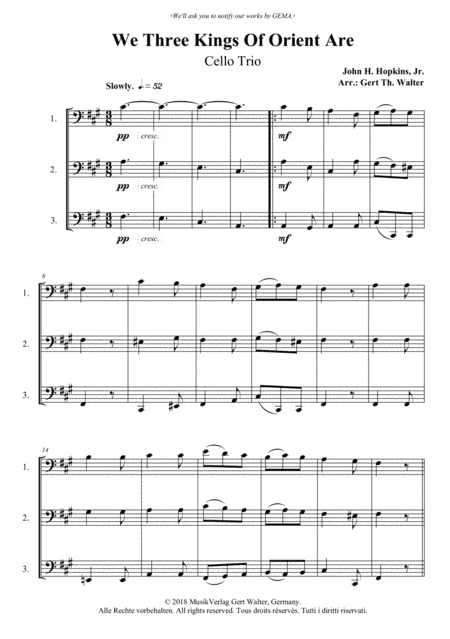 We Three Kings Of Orient Are (arr. Gert Th. Walter)