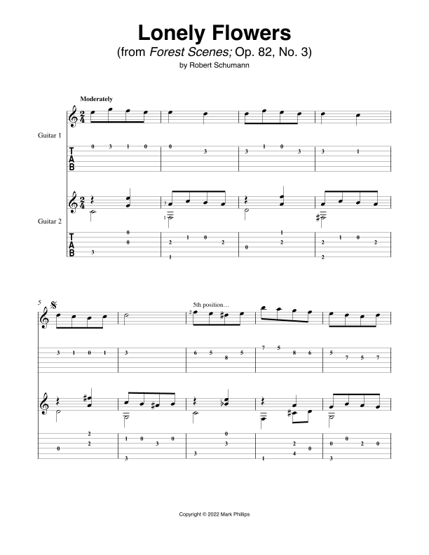 Lonely Flowers (arr. Mark Phillips)