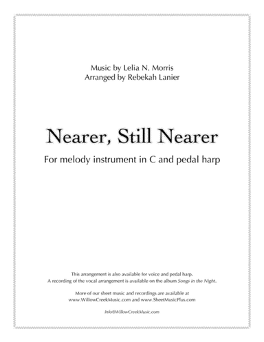 Nearer, Still Nearer - for melody instrument in C and pedal harp (arr. Rebekah Lanier)