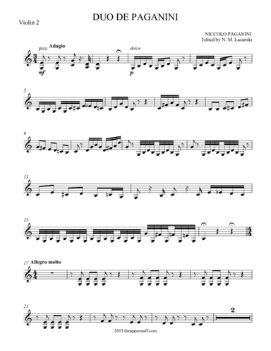 Duo de Paganini (arr. Nick Lacanski)