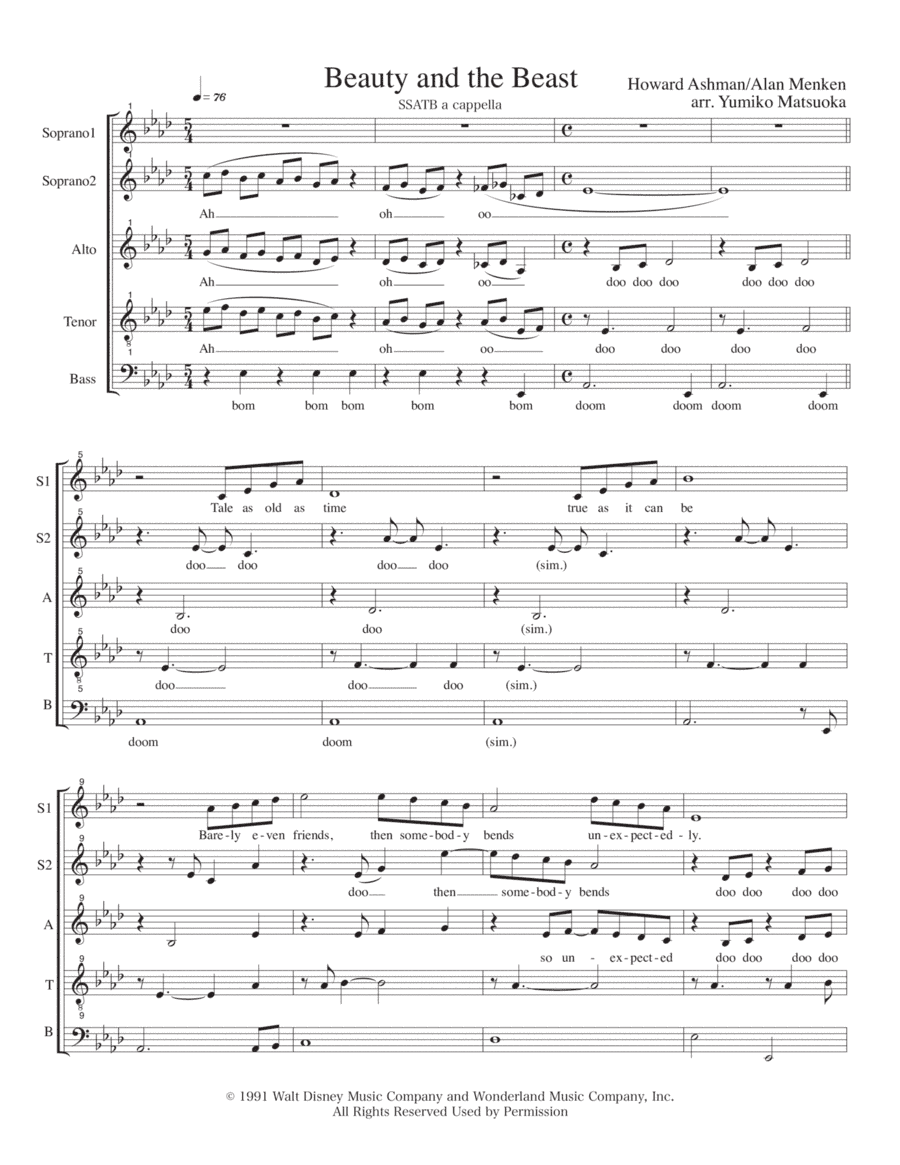 Beauty And The Beast (arr. Yumiko Matsuoka)