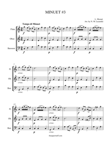 Minuet #3 (arr. Nick Lacanski)