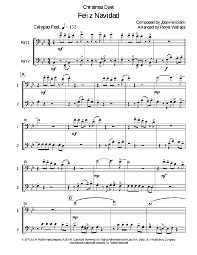 Feliz Navidad (arr. Roger Wallace)