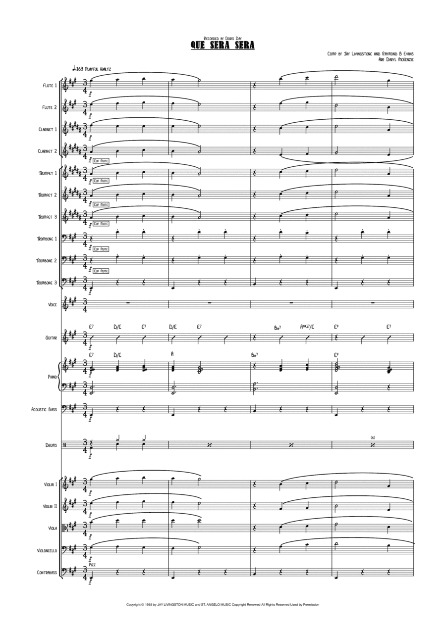 Que Sera, Sera (whatever Will Be, Will Be) (arr. Daryl McKenzie)
