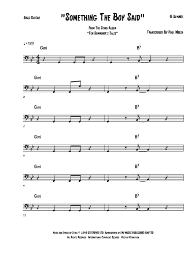 Something The Boy Said (arr. Accubass)