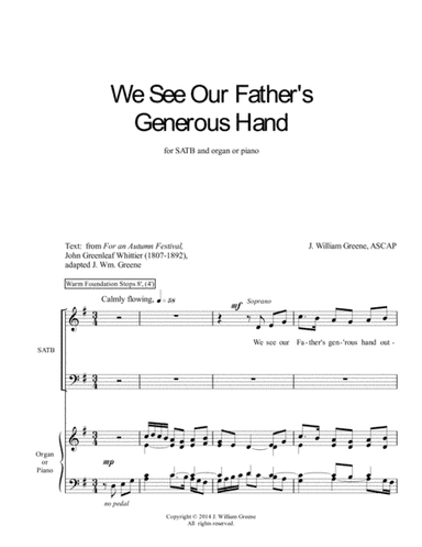 We See Our Father's Generous Hand