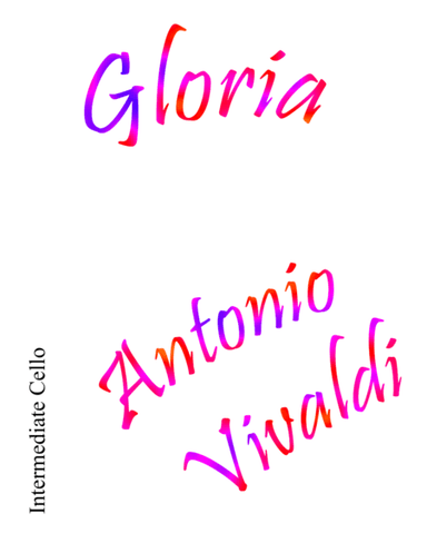 Gloria Intermediate Cello (arr. Philip Nicholas)