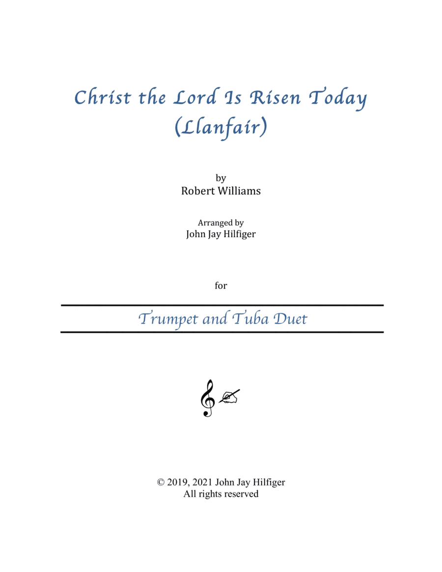 Christ the Lord Is Risen Today for Trumpet and Tuba (arr. John Jay Hilfiger)